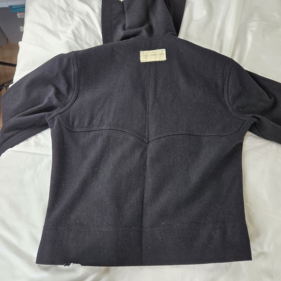 Vintage WWII US Navy Wool Quartermaster Petty Officer Uniform Sailor Black Small - Picture 4 of 17